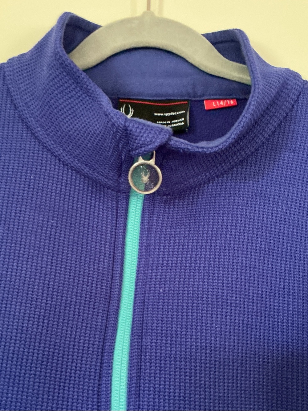 Spyder Kids Blue Jacket, Size 14-16 - Picture 4 of 5